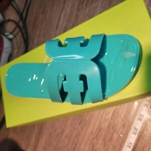 Sam Edelman NIB Aqua Blue Bay Jelly Slides Size 13 Toddler